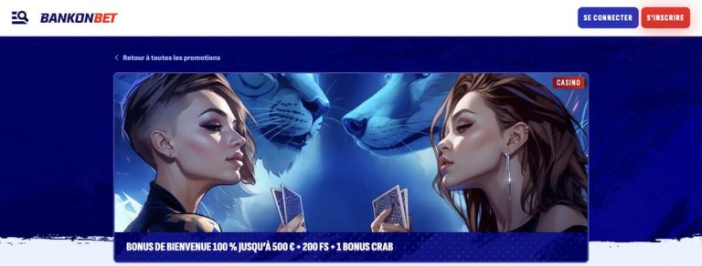 Bankonbet Casino bonus bienvenue