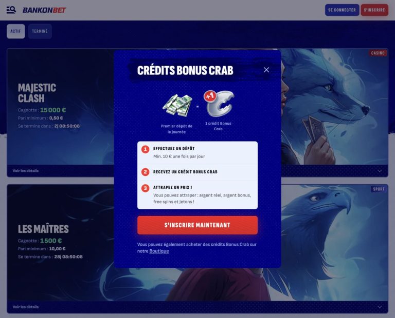 Bankonbet Casino bonus Crab