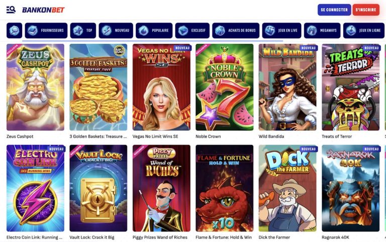 Bankonbet Casino jeux