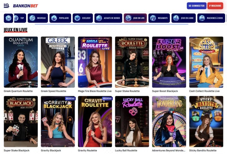 Bankonbet Casino jeux live