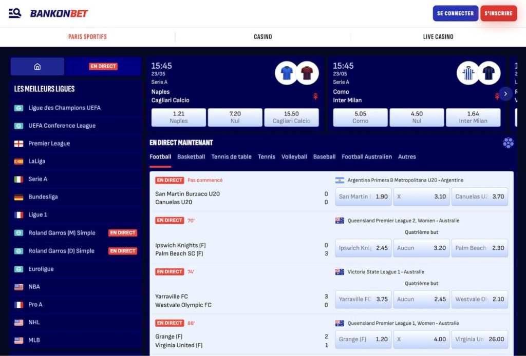 Bankonbet Casino paris sportifs