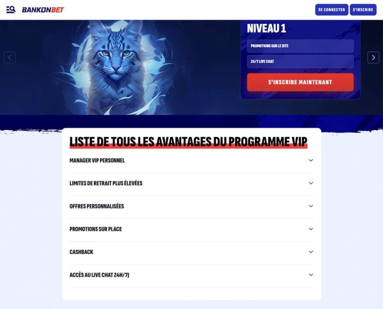Bankonbet Casino programme VIP